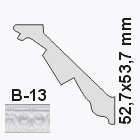 B-13 Mintás polisztirol  díszléc (52,7x53,7 mm)