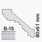 B-15 Mintás polisztirol  díszléc (80x61 mm)