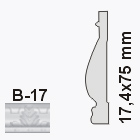 B-17 Mintás polisztirol  díszléc (17,4x75 mm)