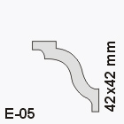 E-05 (42x42 mm)  polisztirol díszléc