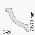 E-26 (73x73 mm)  polisztirol díszléc