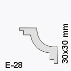 E-28 (30x30 mm)  polisztirol  díszléc