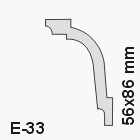 E-33 (56x86 mm)  polisztirol díszléc